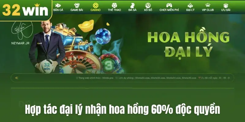 Hợp tác đại lý nhận hoa hồng 60% độc quyền